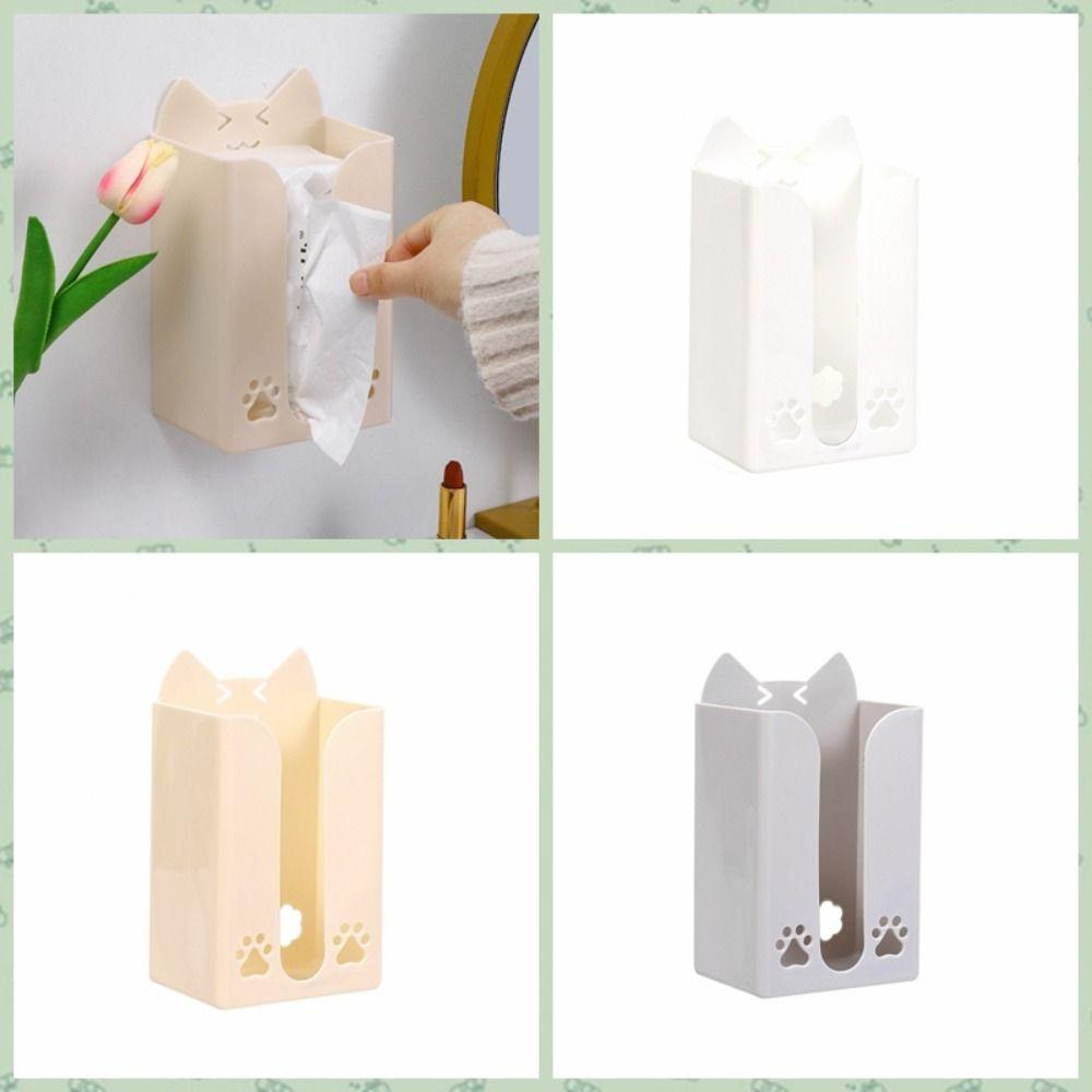 

Plastics Tissue Shelf No Punch Tissue Case Multipurpose Wall Mounted Tissue Box Toilet