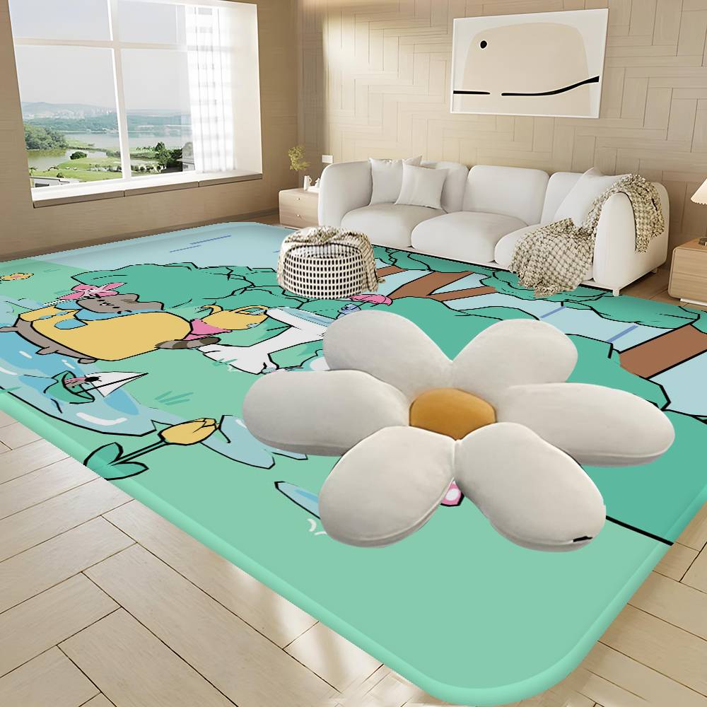 Textilien Unisex Cute P-Pusheen-Cat Kitchen Mat Nordic Style Bedroom Living Room Doormat Home Balcony Anti-Slip Welcome Rug
