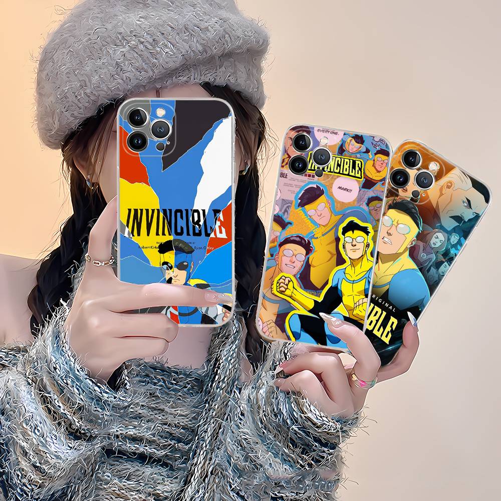 Superhero Invincible Anime For IPhone 17 16 15 14 13 12 Mini 11 Pro Max Transparent Case