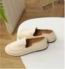 Women's Summer Design Round-Toe Slip-On Loafers Solid Color Casual Low-Heel Flats