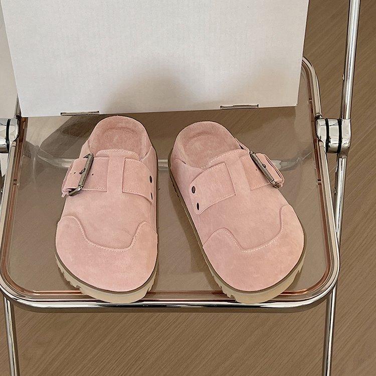 

Baotou platform Boken shoes slippers women s spring 2025 new retro outer wear one pedal and half drag Boken shoes 35