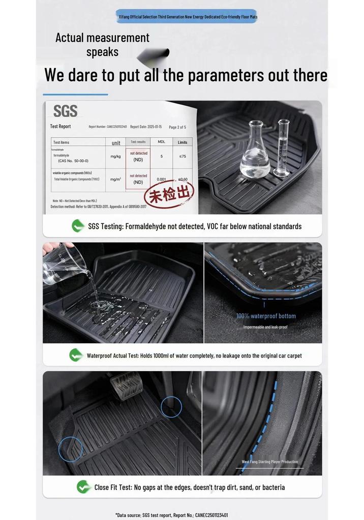 Premium TPE Foot Mats for Cadillac ATS: High-Density, Vehicle-Specific, Safe for Mother & Baby
