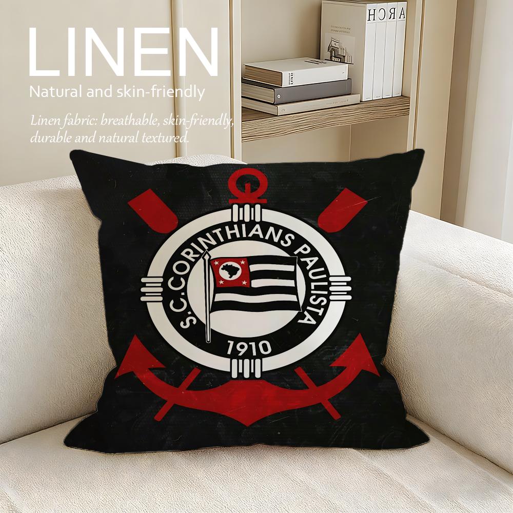 Sports Sport Club Corinthians Paulista Cushion Cover Pillowcase Set Pcs x x Breathable Washable Sofa Cushion Cover