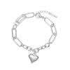 Niche Design Versatile Love Stainless Steel Peach Heart Fashion Trend Titanium Steel Bracelet