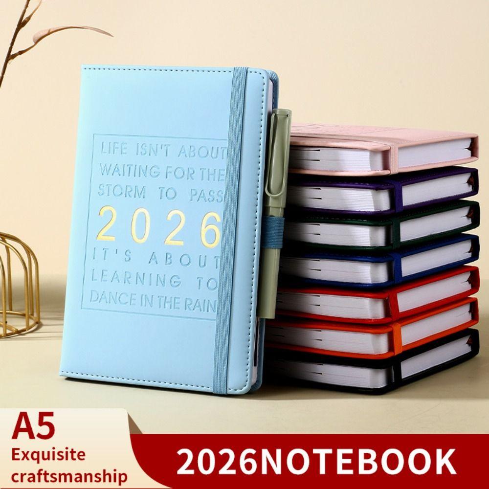 Wear-resistant A5 Agenda Planning Notebook English To-do List Notebook  Office Supplies