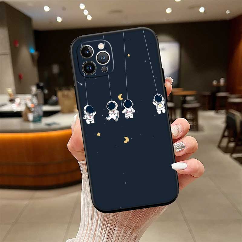 UP8 Astronaut Space Moon Phone Case for Samsung Galaxy S20 S21 S22 Ultra FE + Plus A21S A22 A24 A25 A26 A30 A30S A31