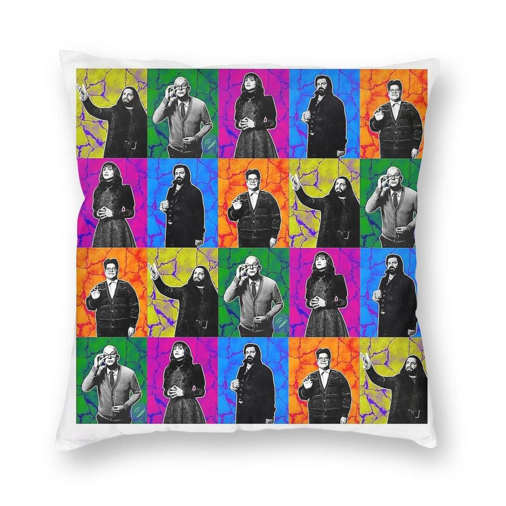 What We Do In The Shadows Square Pillowcase Polyester Linen Velvet Pattern Zip Decor Sofa Cushion Cover Wholesale