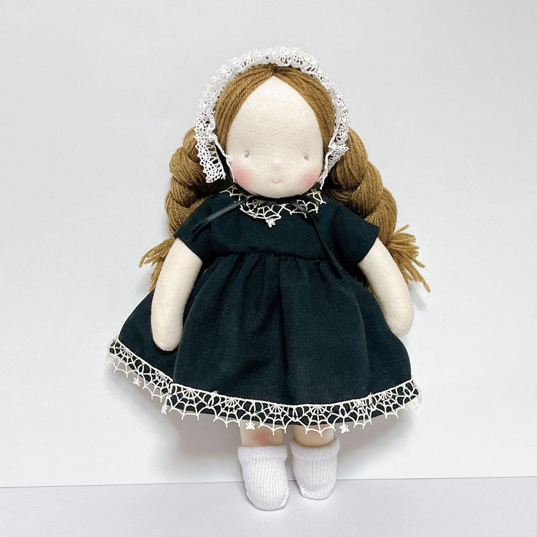 

[USED] Handmade girl doll in spider web dress, Waldorf style