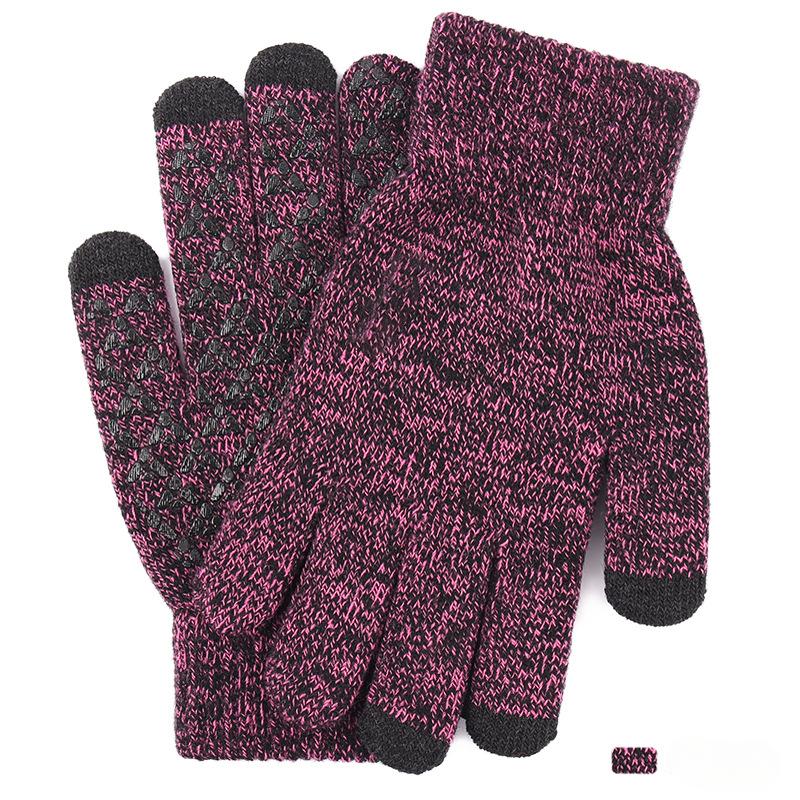 Winter Men's Touchscreen Gloves Oversized Fleece Lined Cold Resistant Warm Knit Gloves Cold Proof Touchscreen Enabled