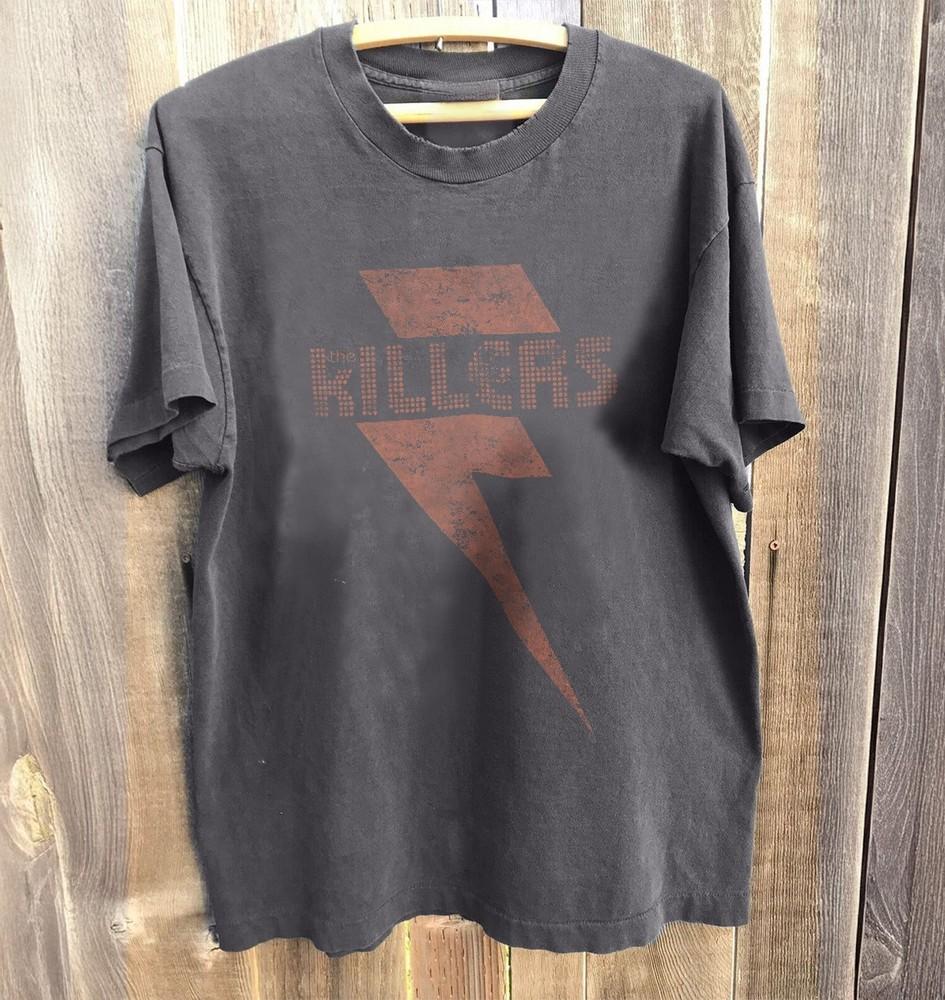 NEW The Killers Red Bolt Unisex Charcoal Cotton Tshirt Size S5XL Unisex T-Shirt XL