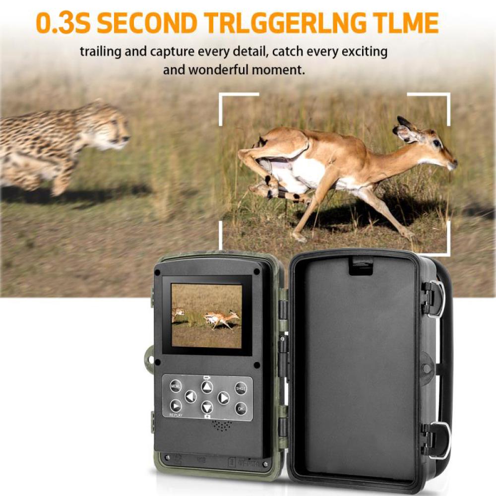 Outdoor 2,7k 24mp Wildlife Trail Kamera Po Falle Infrarot Low Glow Nachtsicht Jagd Kamera Überwachung Wasserdichte Cam