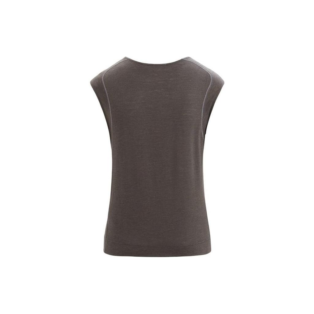 Timberland X Icebreaker Collaboration Solid Color Round Neck Sleeveless Tank Top Women Tops Dark-Gray A6J65DV1