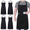 Delantal de cocina cómodo con hebilla ajustable, delantal de cocina fácil de limpiar de poliéster y algodón para hornear