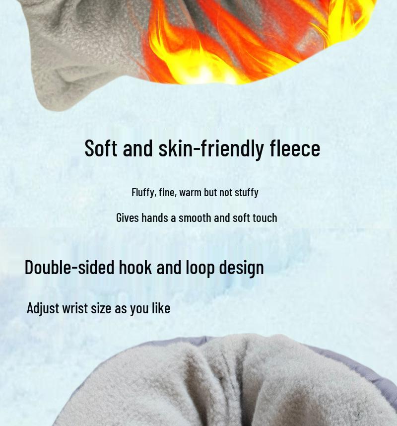 Rękawice Zimowe Wiatroodporne do Wózka dla Mam - Odporne na Zimno, Pogrubione i Ciepłe Akcesoria