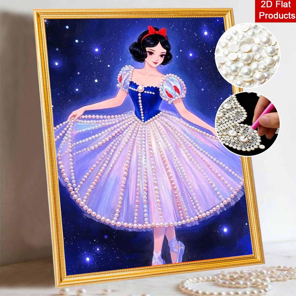 Disney SnowWhite pearl painting handmade diy pearl art painting simple living room hanging painting decoration