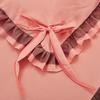 Wholesale Brushed Washed Cotton Bed Skirt Modern Simple Dust Ruffle with 3D Mesh Lace Pleated Edge Non-Slip Mattress Protector Cover Machine Washable