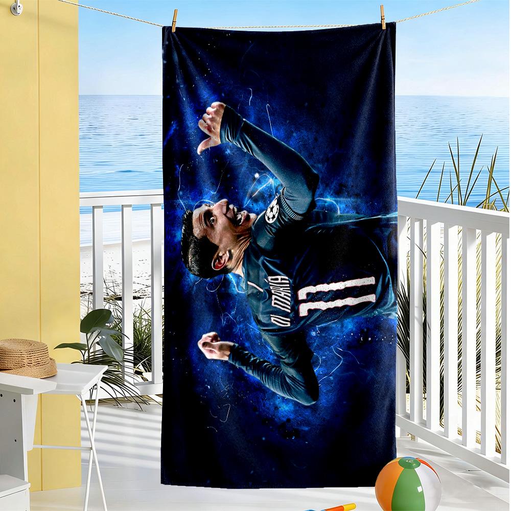 Player Celebrates Victory Moment Beach Towel Super Soft Microfiber Quickdry Fabric Comfortable Lightweight