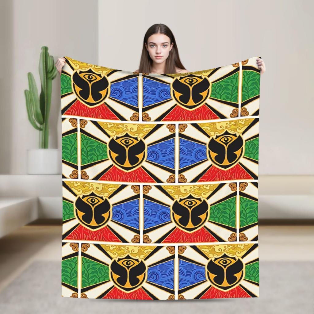 Soft Warm Blanket Camping Tomorrowlands Music Festival  Bedding Throws  Flannel Bedspread For Living Room Pattern Sofa Bed Cover