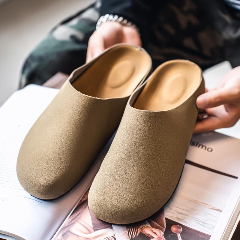 

Кожаные полуботинки для мужчин мюли на платформе без задника лоферы тапочки летняя обувь с открытой пяткой повседневная обувь шлепанцы сандалии слипоны балетки 36