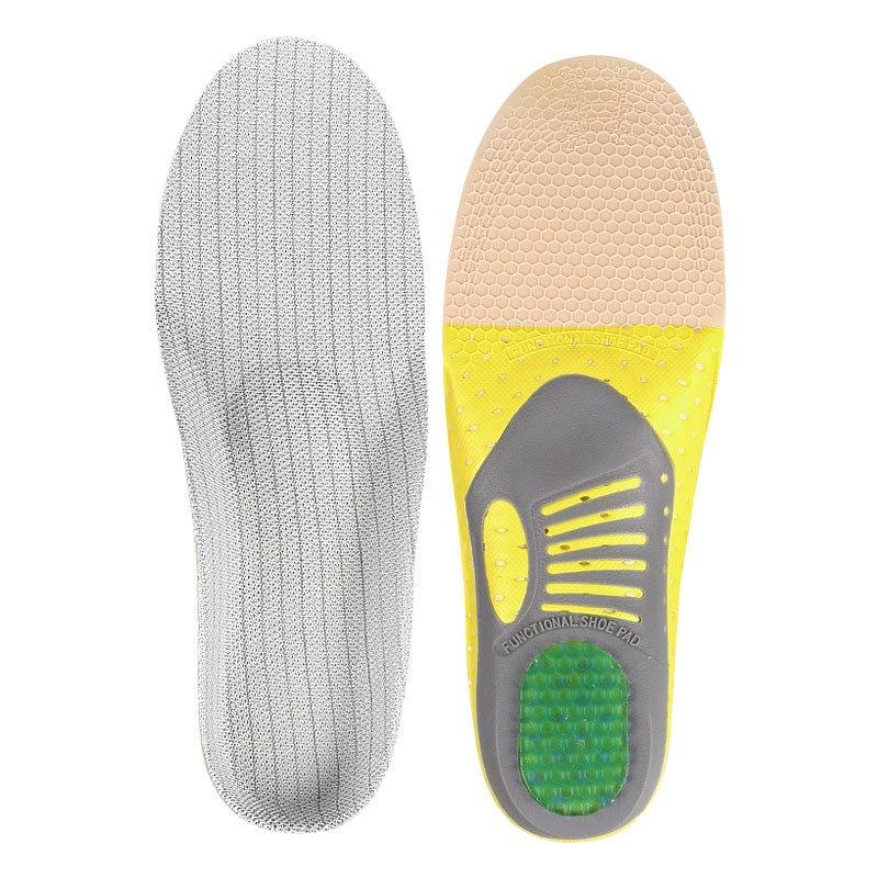 

Arch Sports Insole Breathable Shock Absorption Sweat Absorption Arch Support Insole Basketball Running Leisure Full Mat L (41-46 yards) сірий колір