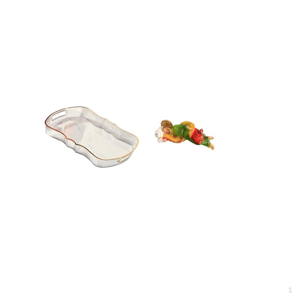 Food Serving Tray Bathroom Vanity Fruit Cafe Cafeteria Cosmetic Storage for