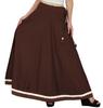 Bimba Women Long Boho Maxi Skirt Cotton Flared Skirts With Drawstring Waist