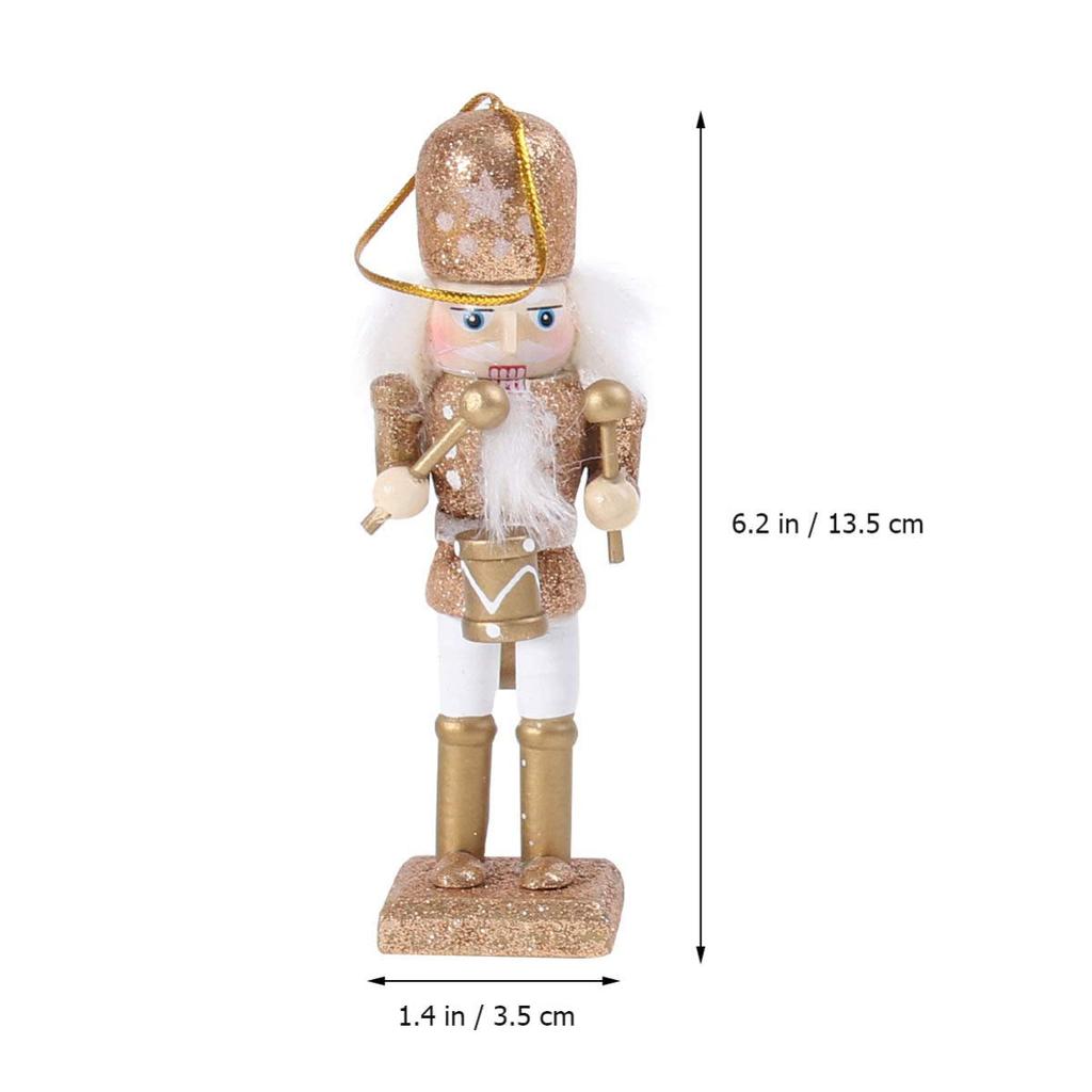 SOLUSTRE Nutcracker Christmas Small Home Christmas Tree Package Random Ornament, 13.5cm, Soldier, Decor, Object, Ornament, Color