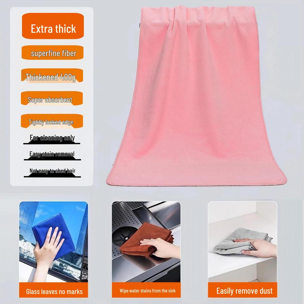 Ultra-Fine Fiber Thickened Car Wash and Cleaning Towel with High Water Absorption - Ideal for Home, Hotel, and Salon Use