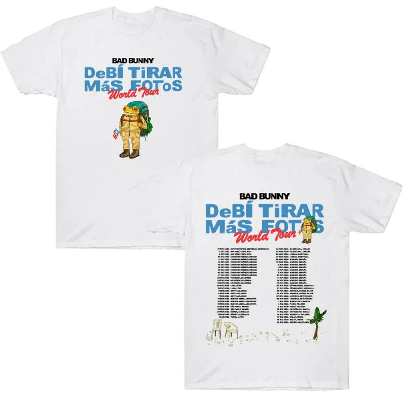 Fashion Women's T-Shirt Bad Bunny Deb í Tirar Más Fotos World Tour 2026