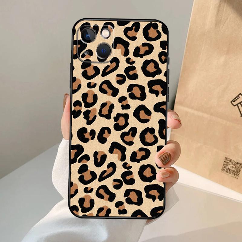 Tan Leopard Phone Case For IPhone 18 17 Air 16 15 14 13 11 12 Pro Max 13 12 Mini 15 16 Plus 16e Cover Coque