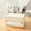 Light Luxury Tissue Box Holder Organizer Home Living Room Coffee Table Multifunctional Bedroom Desk Remote Control Storage Rack