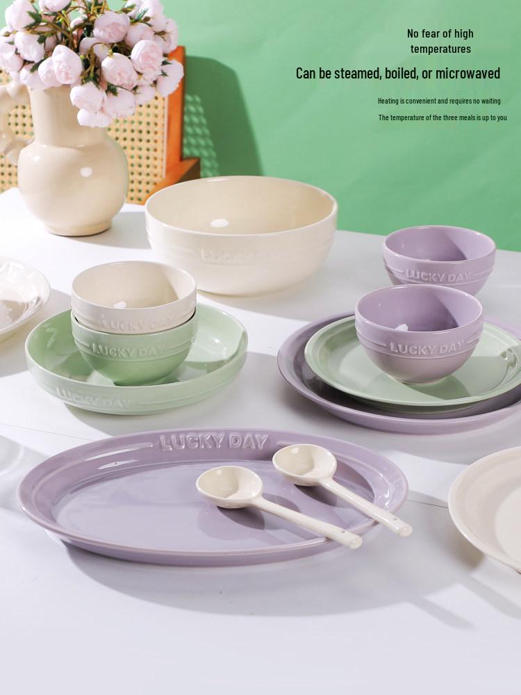 Creative Cream-Style Rice and Soup Bowl - 2024 New Tableware Collection: French Shallow Plate Edition