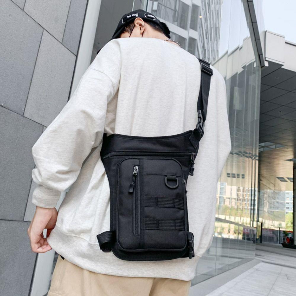 Adjustable Strap Men Waist Bag Multi-layered Men Hip Bum Pack Thigh Pack Fanny Pack  Fishing