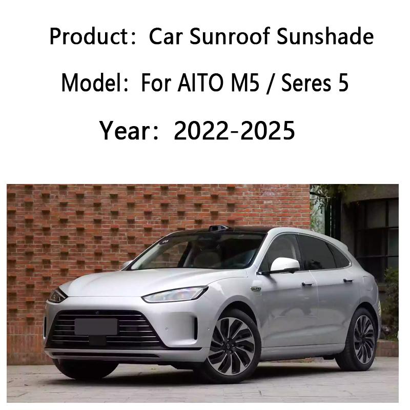 For AITO M5 Seres 5 2022~2025 2024 2023 Skylight Sunshade Sunroof Electrostatic Adsorption Visors Sun Protection Car Accessories