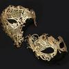 Metal Diamond-Studded Iron Mask Half Face One Eye Halloween Party Costume