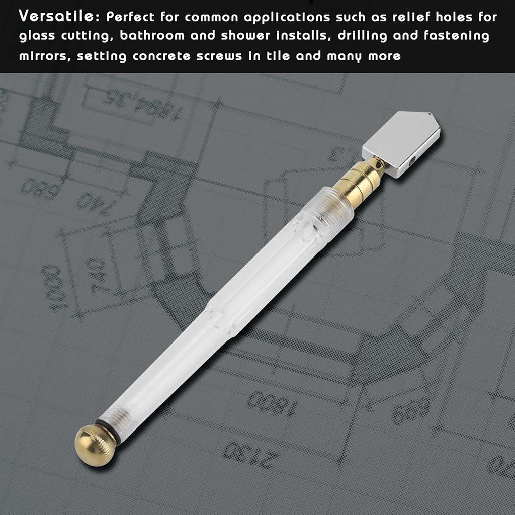 Supercutter Metal Handle Straight Hd Glass Cutter for Cutting Glass Tiles Mirror RT-208A