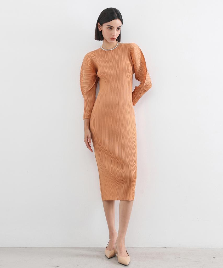 Pleats Mood Arc Pleated Long Dress