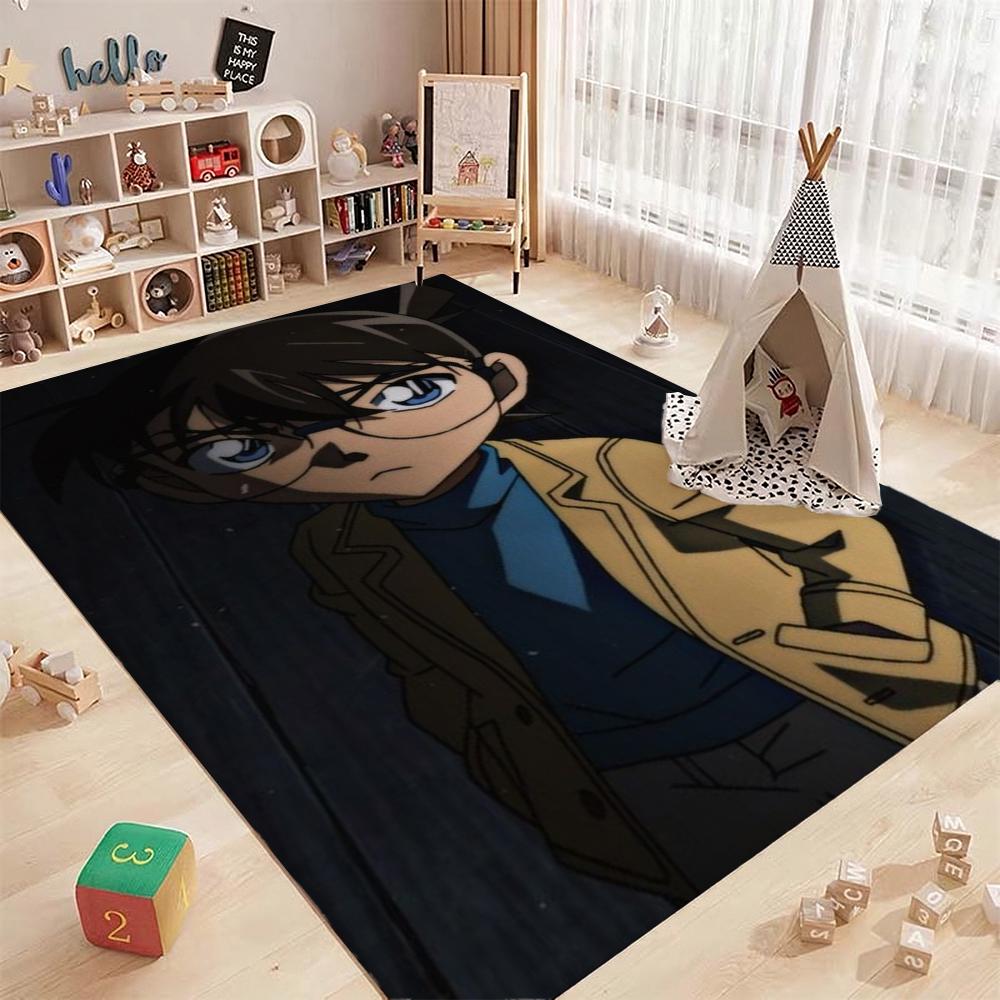 Anime Detective Action Indoor Rug Soft Texture Nonslip Carpet For Girls Bedroom Play Area Home Decor Halloween Gift