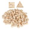 100Pcs Unfinished Half Wooden Beads for Paint DIY Projects Tiered Tray Decor