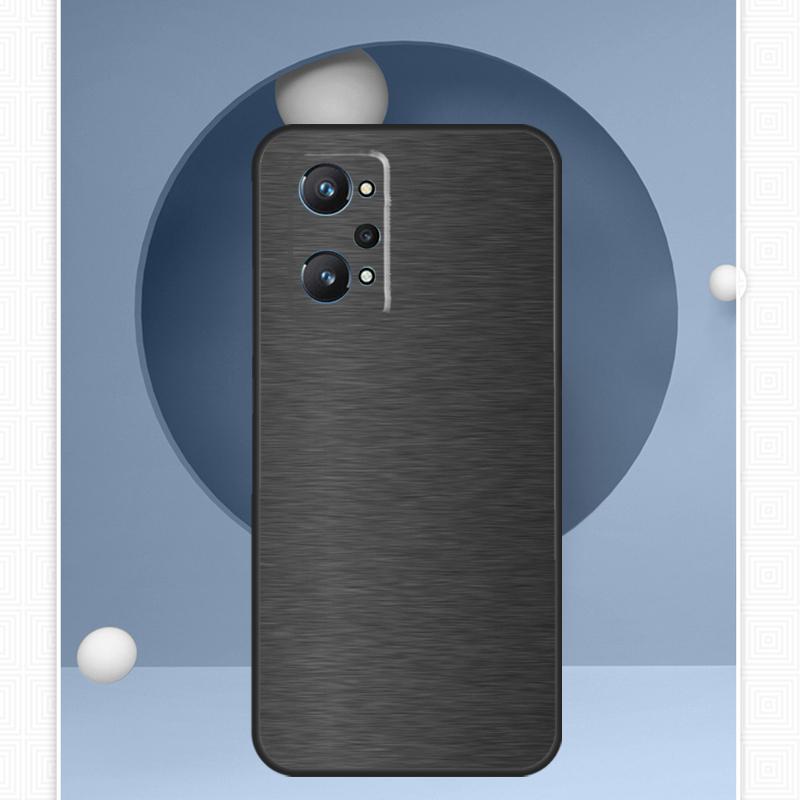 Brushed Metal Texture Steel Print For Realme C55 C33 C30 C21Y 10 Pro Plus GT Neo 5 3 3T Case For OnePlus 11 10 Pro Nord 2 2T