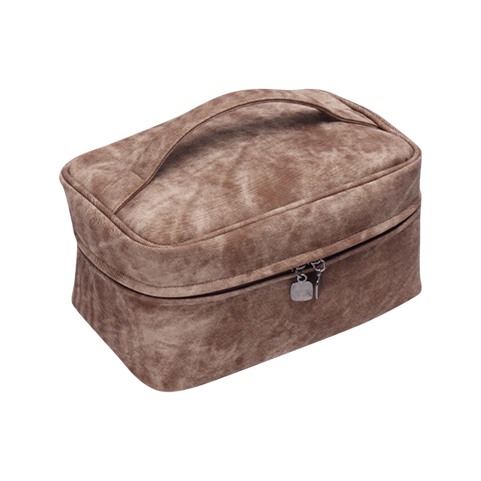 

Портативная дорожная косметичка с узором «Овечка», большая вместимость, высококачественная косметичка One Size кофейный