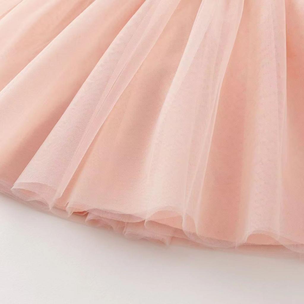 David Bella Girls' Dress Spring Dress Children's Elegant Mesh Dress Baby Princess Dress