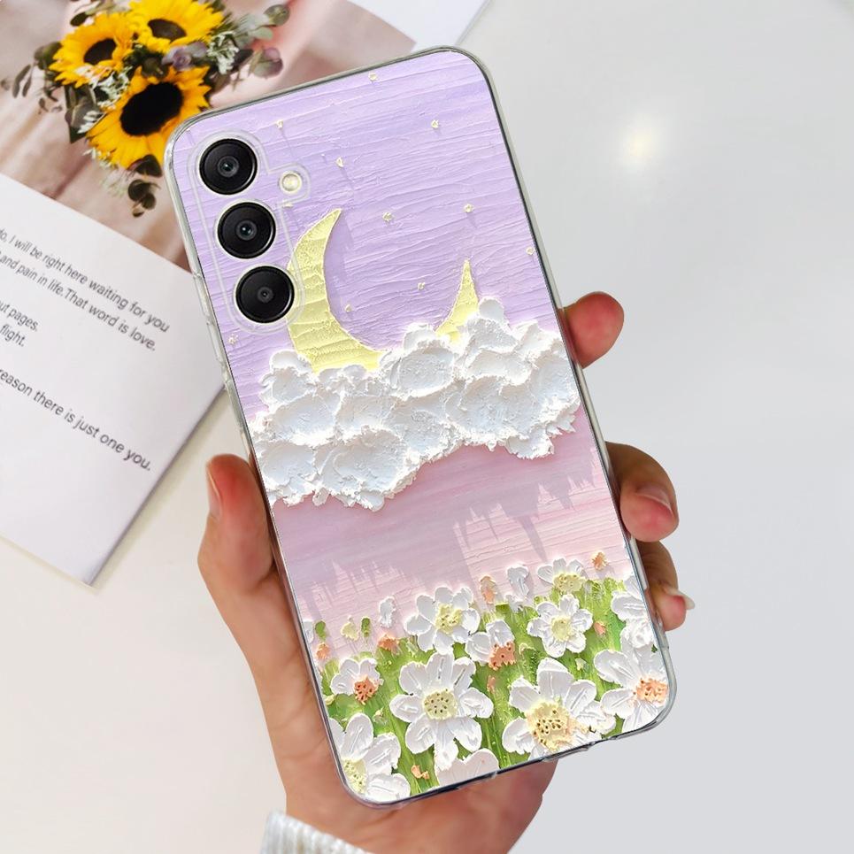For Samsung Galaxy A25 5G 2023 Case Samsung A15 5G A35 A555G Transparent Soft TPU Etui With Fashion Pattern Galaxy A15 4G Cover