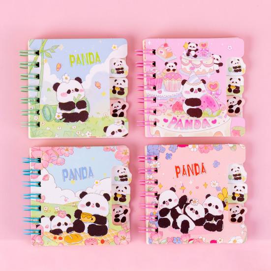 Cartoon Animal Pocket Notebook Wire Bound Memo Notepad 3D Dinosaur Rabbit Panda Mini Spiral Notebook School Office Supplies