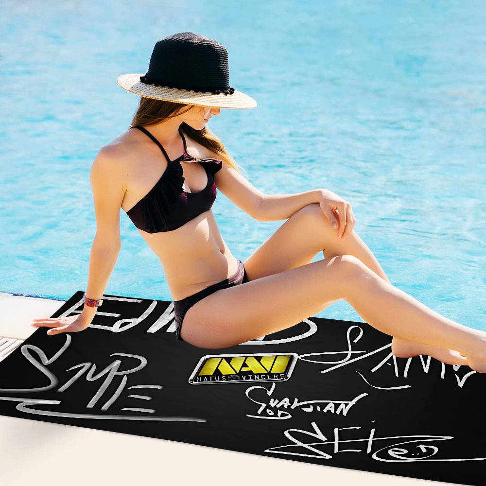 Navi Natus Vincere Microfiber Blanket Quick Drying Beach Towels Oversized Printing Super Absorbent Pool Towel Blanket