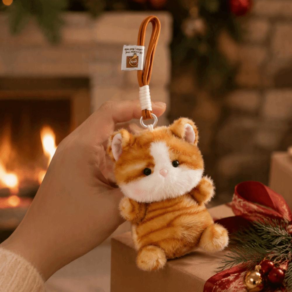 15cm Cat Stuffed Keychain Soft Plush Kitten Pendant Small Cat Plush Keychain Car Decor