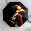1 PC Automatic Folding Umbrella - One Piece Monkey D Luffy Pattern Portable Foldable Design With 8 Ribs Christmas Birthday Gifts