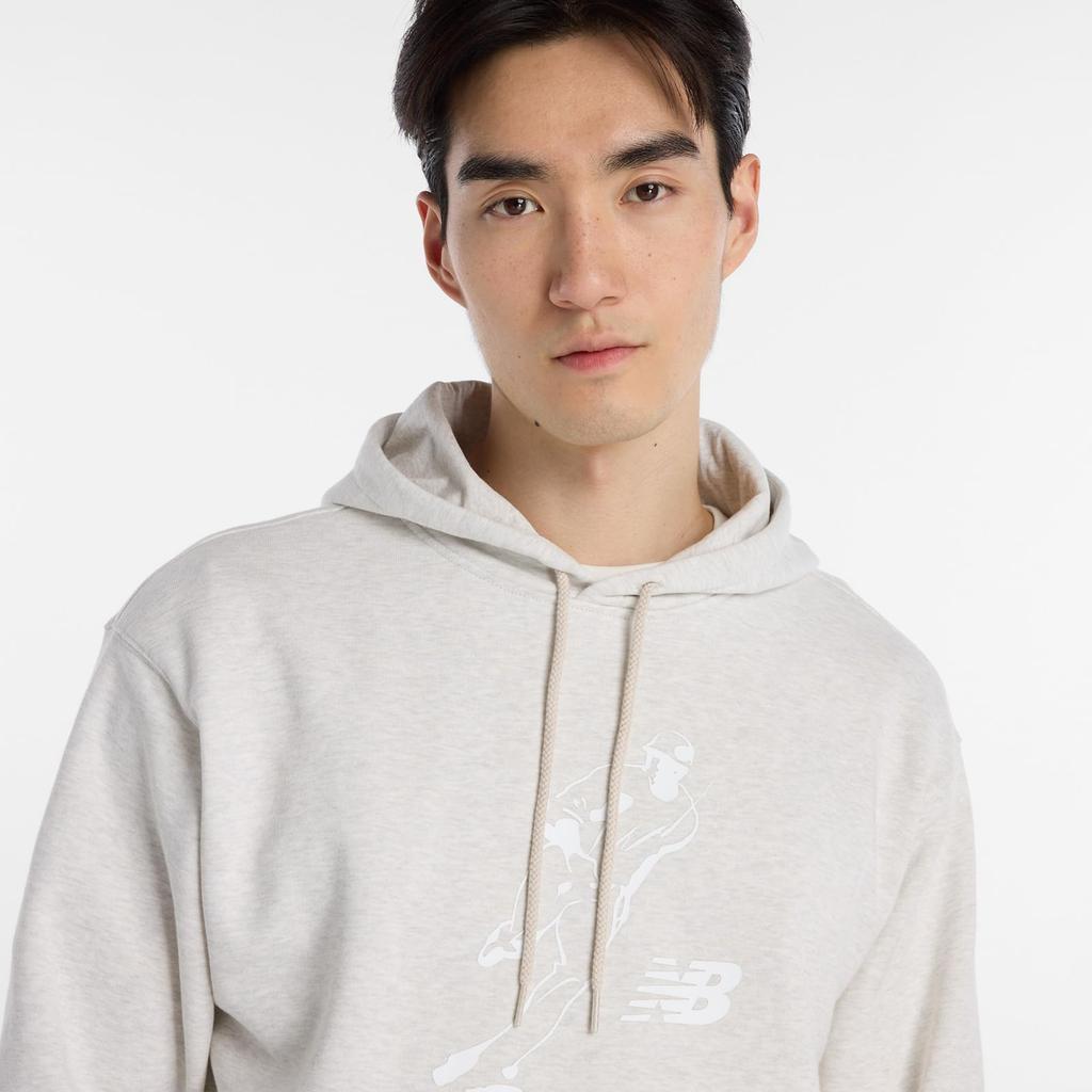 [New Balance] Shohei Ohtani Always On Logo Hoodie (MT6180FU) Hoodie Sweatshirt Set (OTH - Oatmeal Heather) XL