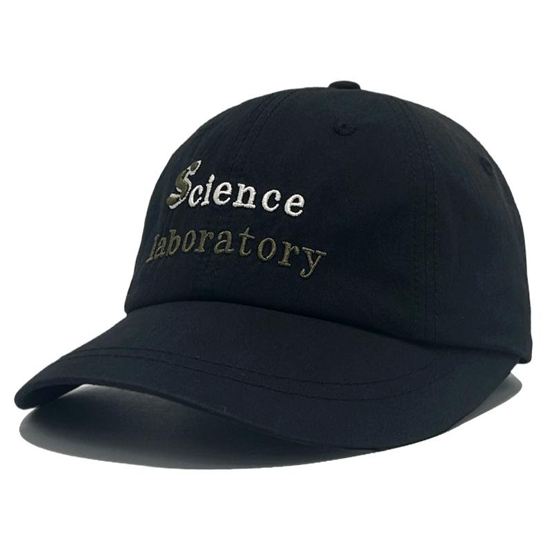 Small Baseball Hat with Wide Brim Showing Face for Women's Temples Hat Spring and Summer Sun Protection Pure Cotton Soft Top Embroidered Baseball Hat