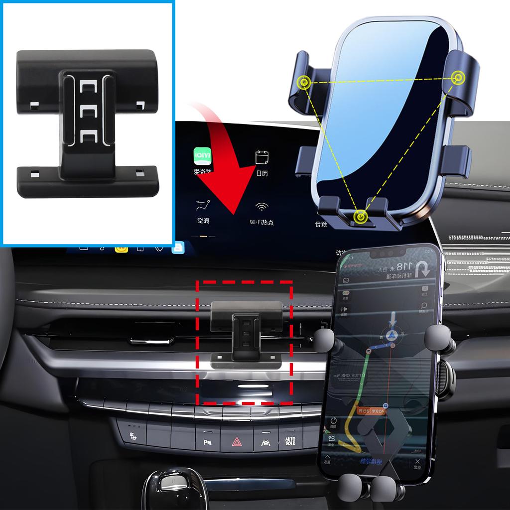 Support de téléphone portable pour voiture Cadillac XT4 2024 2025 2026, support de Navigation, accessoires automobiles, support GPS